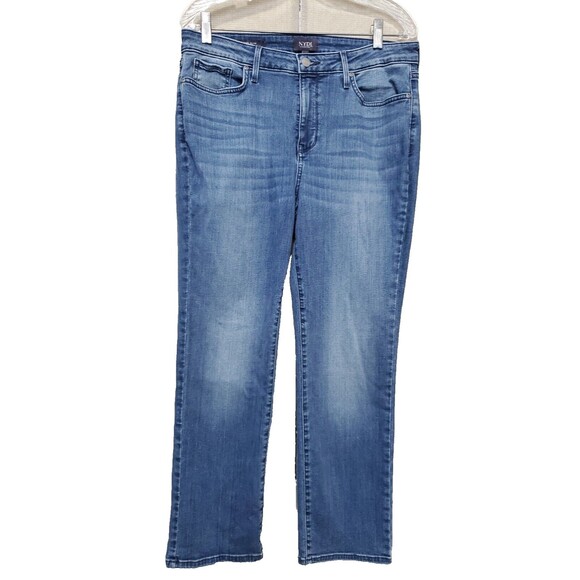 NYDJ Sheri Slim Cotton Blend Tapered Denim Jeans Size 12 - Picture 1 of 8